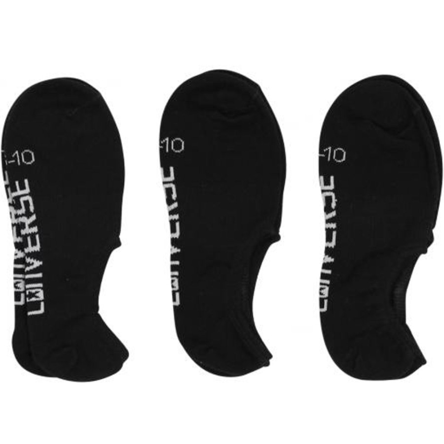 Men Converse Socks | Converse Invisible Sock 3 Pack - Black