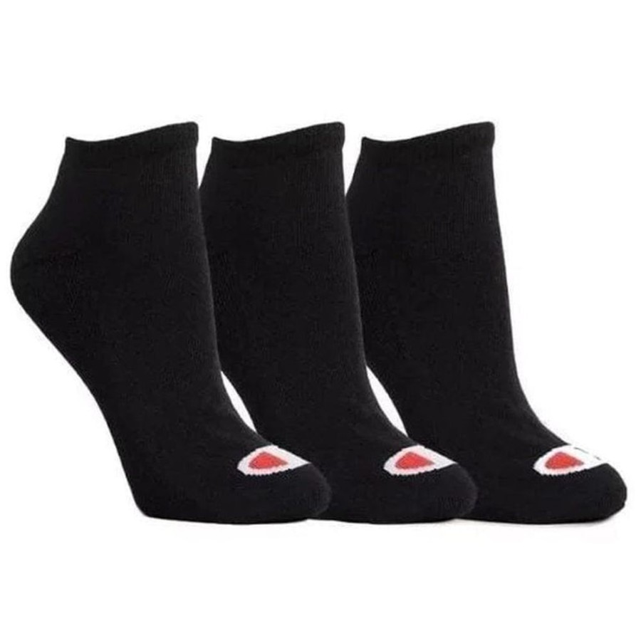 Men Champion Socks | Champion Sps Low Cut Sock 3 Pack - Black