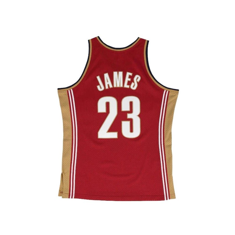 Kids Mitchell u0026 Ness Kids | Mitchell & Ness Youth Swingman Jersey Cleveland Cavaliers Lebron James 03/04 Road - Burgundy