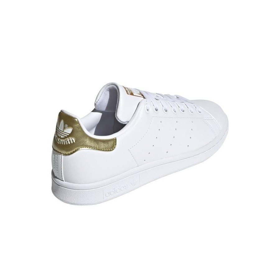 Women Adidas Adidas | Adidas Womens Stan Smith - White / White / Gold Metallic