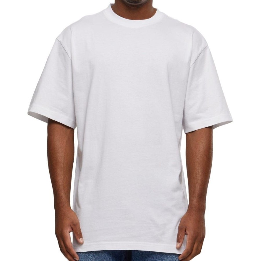 Men Urban Classics Plus Size | Urban Classics Tall Tee - White