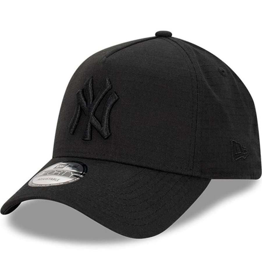 Men New Era Snapback | New Era 9Forty A-Frame Ripstop Snapback New York Yankees - Black / Black