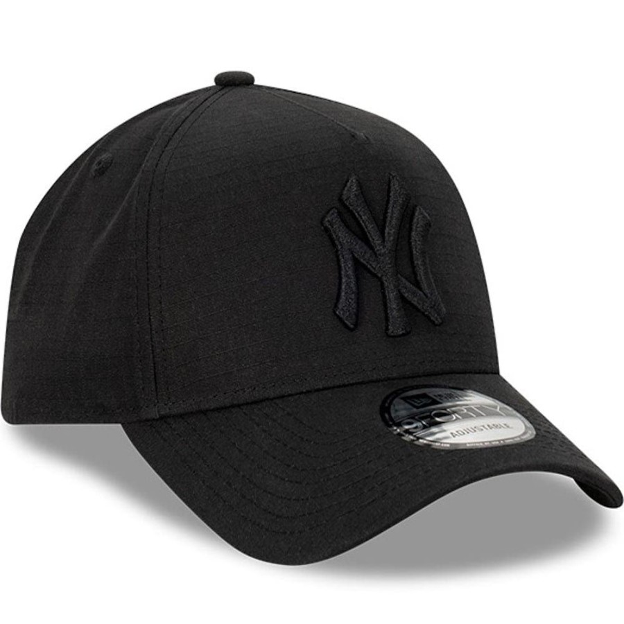 Men New Era Snapback | New Era 9Forty A-Frame Ripstop Snapback New York Yankees - Black / Black