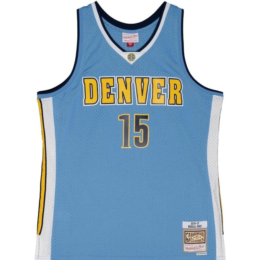 Men Mitchell u0026 Ness Nba Clothing | Mitchell & Ness Swingman Jersey Denver Nuggets Nikola Jokic Home 16/17 - Light Blue