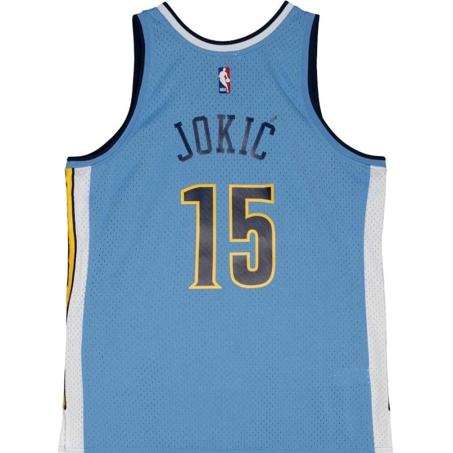 Men Mitchell u0026 Ness Nba Clothing | Mitchell & Ness Swingman Jersey Denver Nuggets Nikola Jokic Home 16/17 - Light Blue