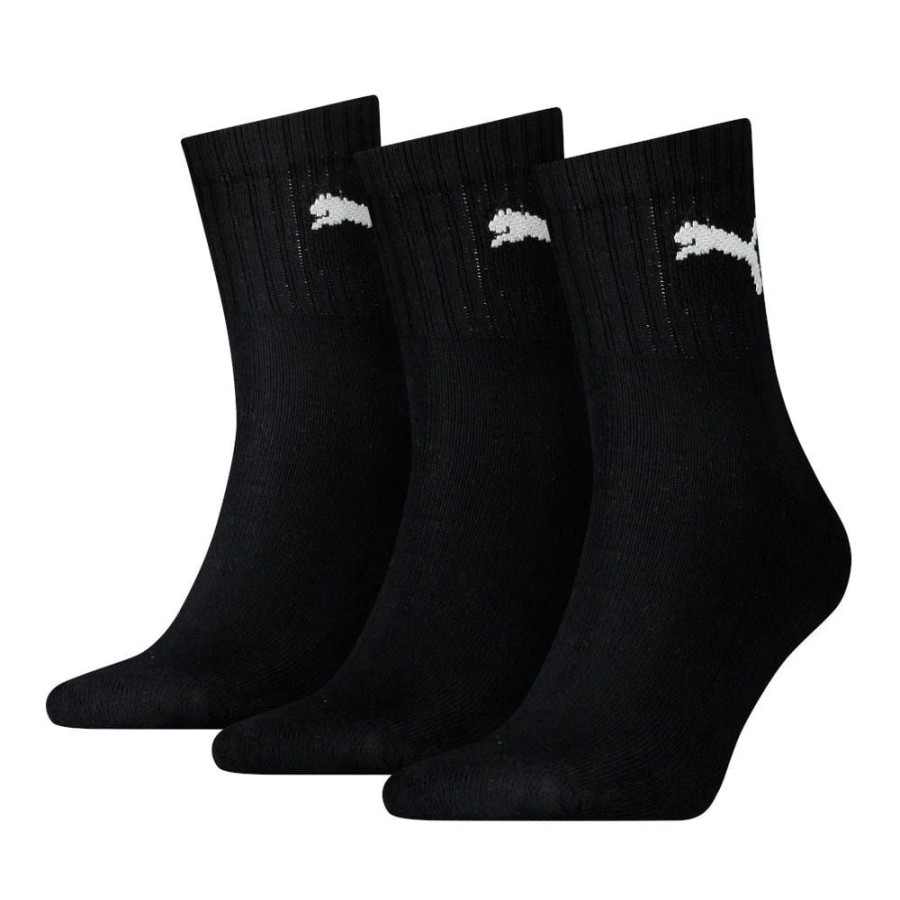 Men Puma Socks | Puma Short Crew Sock 3 Pack - Black