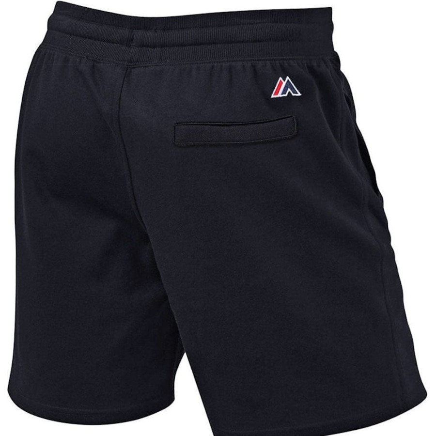 Men Majestic Athletic Shorts | Majestic Athletic New Classic Fleece Short Las Vegas Raiders - Faded Black