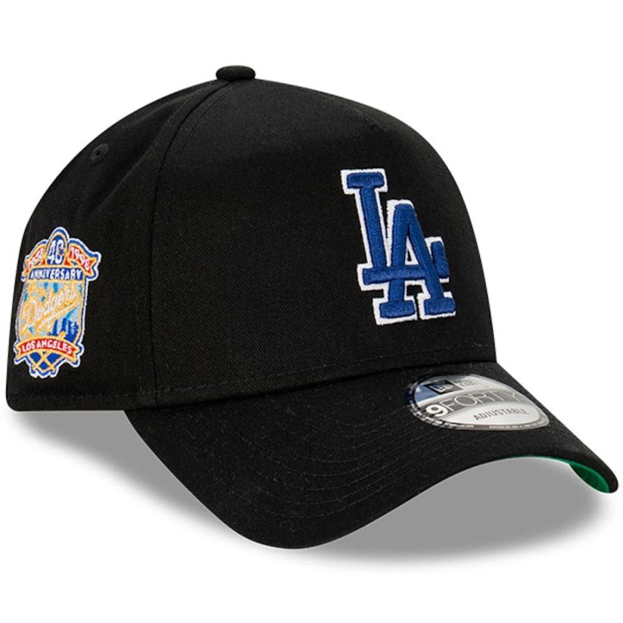 Men New Era Snapback | New Era 9Forty A-Frame Snapback Los Angeles Dodgers Anniversary - Black / Blue