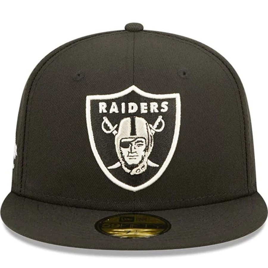 Men New Era Fitted | New Era 59Fifty Pop Sweat Fitted Cap Las Vegas Raiders - Black