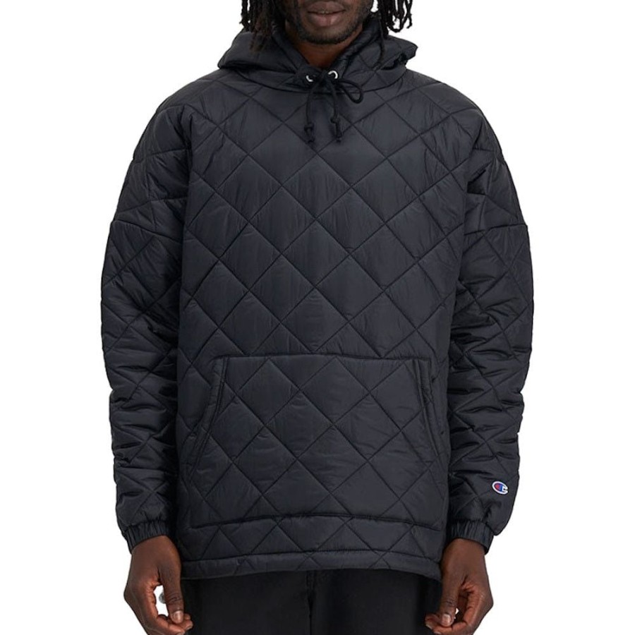 Men Champion Jackets | Champion Lfs Re:Bound Puffer Anorak Jacket - Black