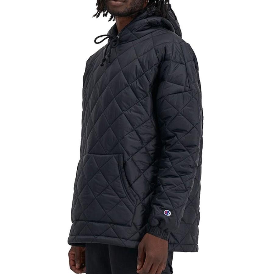 Men Champion Jackets | Champion Lfs Re:Bound Puffer Anorak Jacket - Black