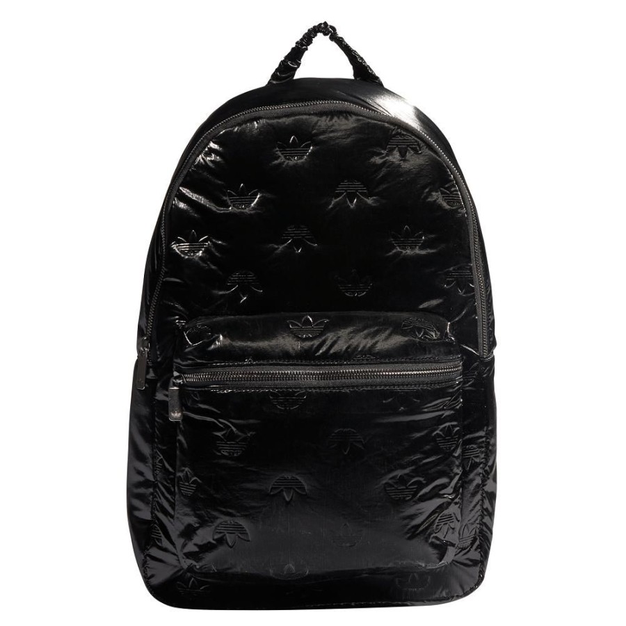 Men Adidas Bags | Adidas Puffy Satin Backpack - Black