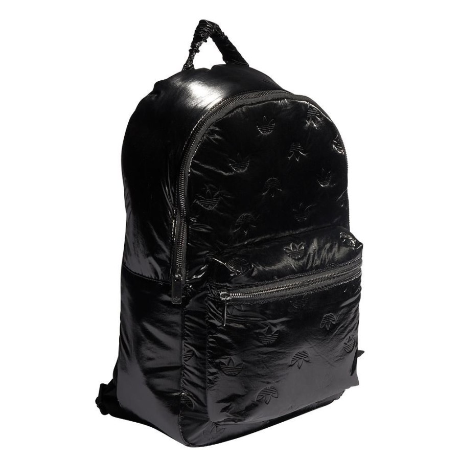 Men Adidas Bags | Adidas Puffy Satin Backpack - Black